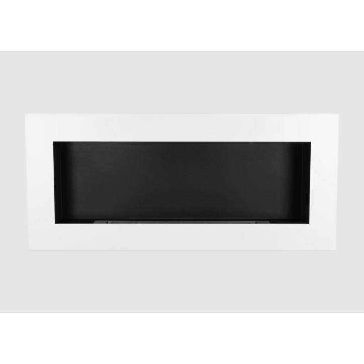 Biocheminée murale 900x400 Box, blanc structuré mat