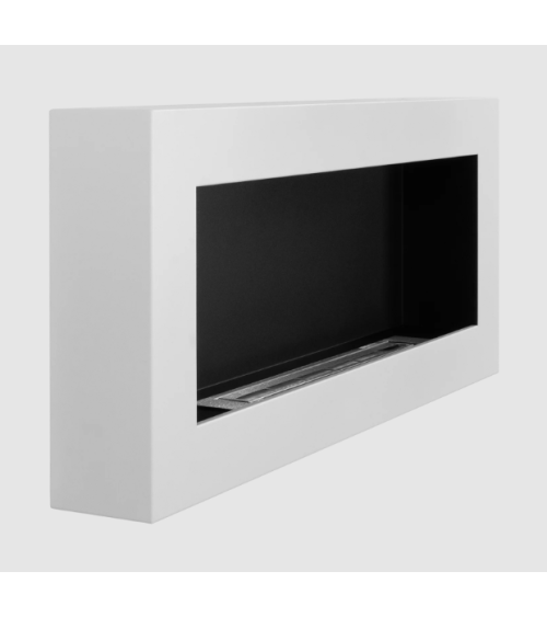 Biocheminée murale 900x400 Box, blanc structuré mat