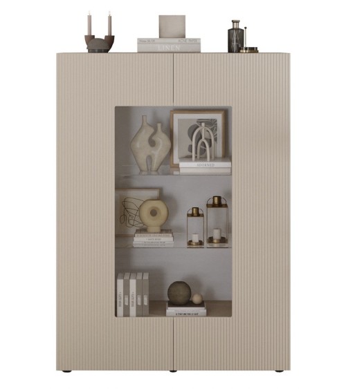 Ensemble Rio cashmere - Buffet & Vitrine vitrée