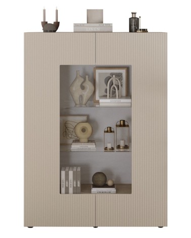 Ensemble Rio cashmere - Buffet & Vitrine vitrée