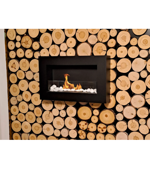 BIO-CHEMINÉE BOX 650X400 noire avec vitre