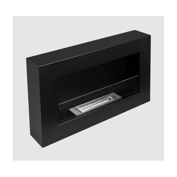 BIO-CHEMINÉE BOX 650X400 noire avec vitre BIO-CHEMINÉE BOX 650X400 noire avec vitre