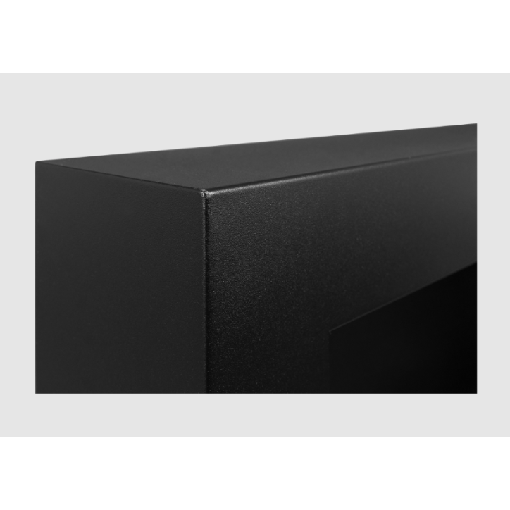 BIOLAREIRA BOX 650X400 PRETA COM VIDRO