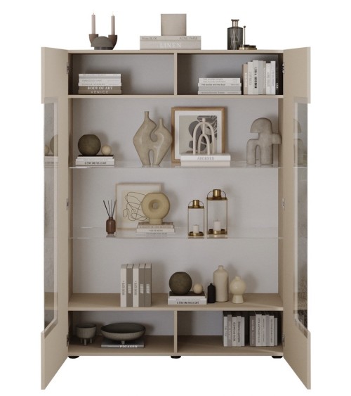 Ensemble Rio cashmere - Buffet & Vitrine vitrée
