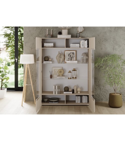 Ensemble Rio cashmere - Buffet & Vitrine vitrée