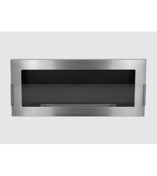 Biocamino sospeso con vetro 900x400 Inox