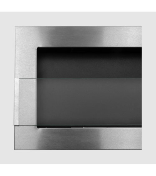 Bio-lareira suspensa com vidro 900x400 Inox