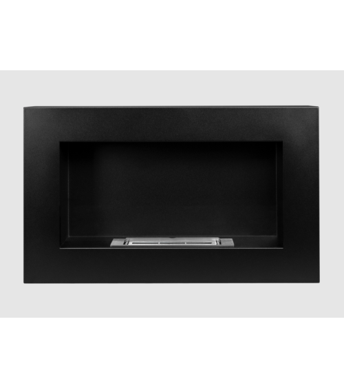 Biocamino da parete 650x400 Box nero strutturato opaco