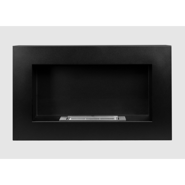 Biocheminée murale 650x400 Box noir structuré mat