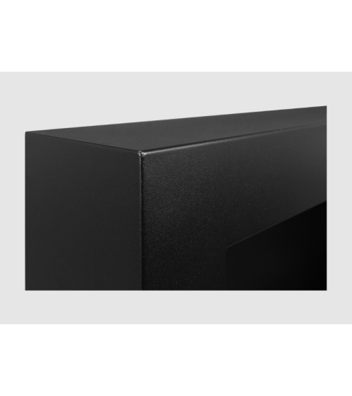 Biocheminée murale 650x400 Box noir structuré mat