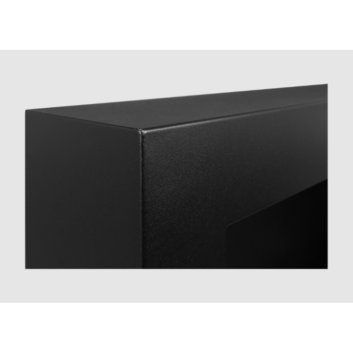 Biochimenea de pared 650x400 Box negro estructurado mate