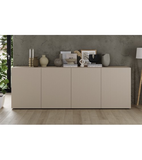 Ensemble Rio cashmere - Buffet & Vitrine vitrée