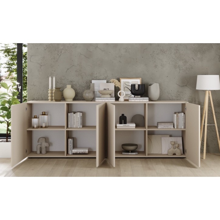 Ensemble Rio cashmere - Buffet & Vitrine vitrée