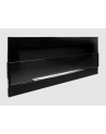 Biocamino da parete con vetro 900x400 nero lucido
