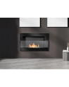 Biocamino sospeso con vetro 650x400 nero lucido