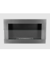 Biocheminée murale suspendue avec vitre 650x400 inox