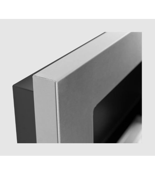 Bio-lareira de parede suspensa com vidro 650x400 inox