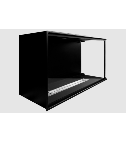 Bio-cheminée encastrable d’angle BIO-EKO droite 80 cm x 50 cm
