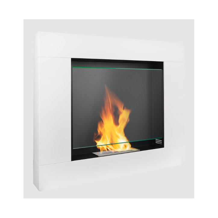 Bio-lareira portal Asne branco mate 105 x 90cm