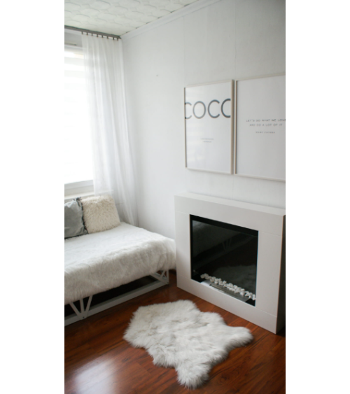 Bio-lareira portal Asne branco mate 105 x 90cm