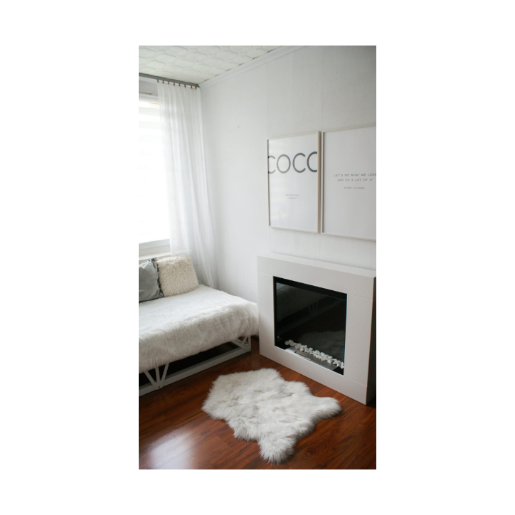Bio-lareira portal Asne branco mate 105 x 90cm