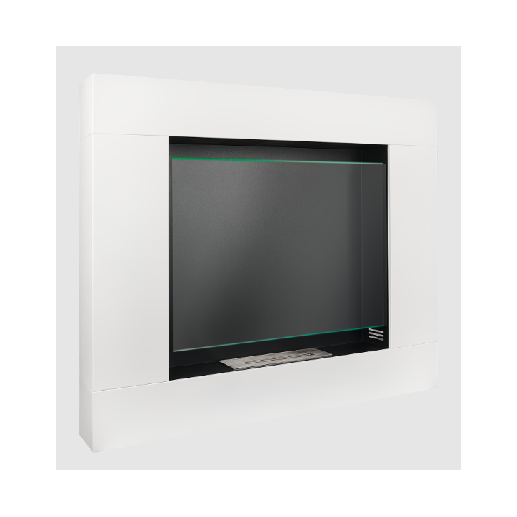 Bio-lareira portal Asne branco mate 105 x 90cm