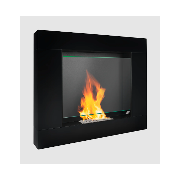 Biochimenea portal Asne negro mate 105 x 90 cm