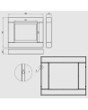 Biolareira portal Asne preto mate 105 x 90 cm
