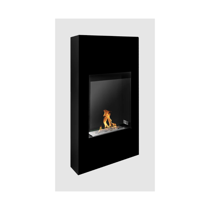 Biolareira portal Modern preto mate com vidro