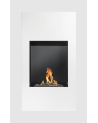Biocheminée portail Modern blanc mat avec vitre