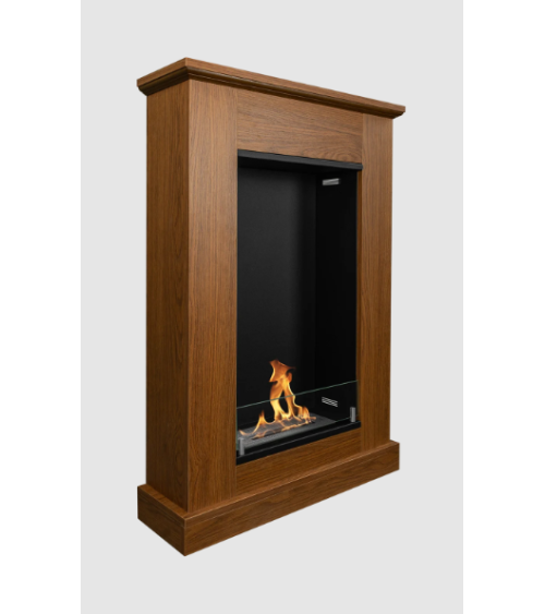Biochimenea de portal KLER con cristal 101,5 x 71 cm