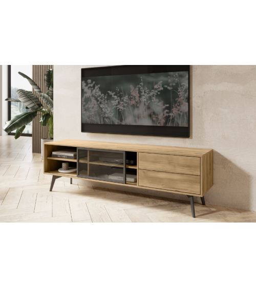 Mueble TV SLIDE RTV180 – Color Roble Barroco Dorado