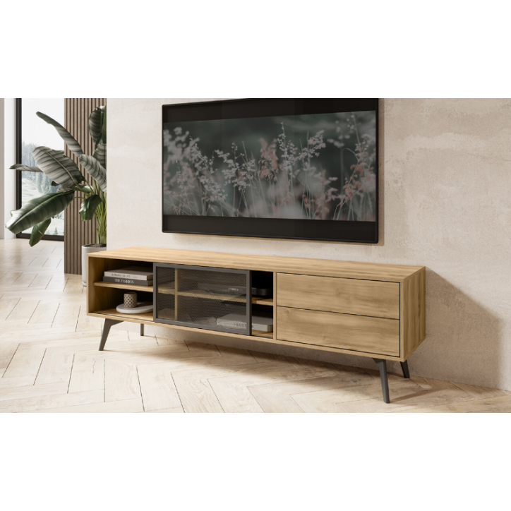 Mueble TV SLIDE RTV180 – Color Roble Barroco Dorado
