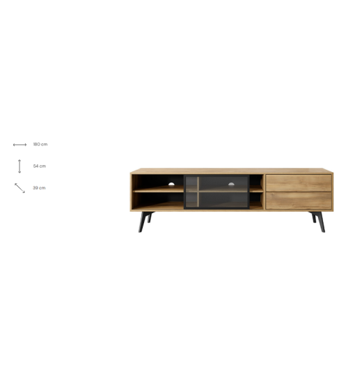 Mueble TV SLIDE RTV180 – Color Roble Barroco Dorado