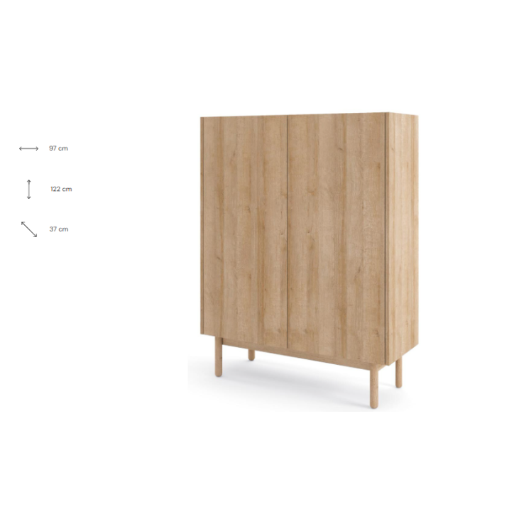 Comò BOHO KD97 – Design moderno e naturale Comò BOHO KD97 – Design moderno e naturale
