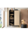 Vitrina ORTA WTSZ107 – Cachemira y Roble Vicenza con iluminación LED