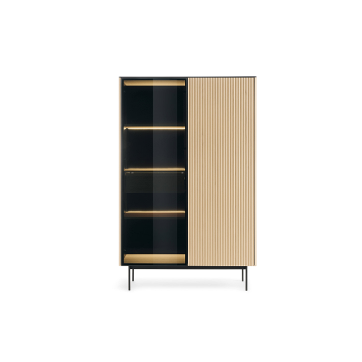 Vitrine ORTA WTSZ107 – Cashmere e Carvalho Vicenza com iluminação LED Vitrine ORTA WTSZ107 – Cashmere e Carvalho Vicenza com iluminação LED