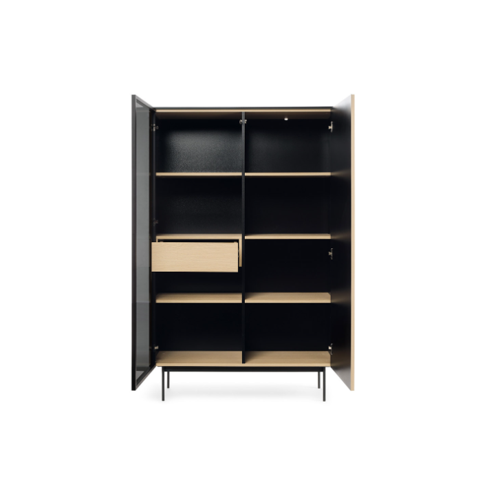 Vitrine ORTA WTSZ107 – Cachemire et Chêne Vicenza avec éclairage LED Vitrine ORTA WTSZ107 – Cachemire et Chêne Vicenza avec éclairage LED