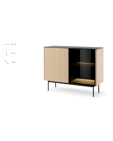 Commode ORTA K107 – Cachemire ou Chêne Vicenza avec éclairage LED