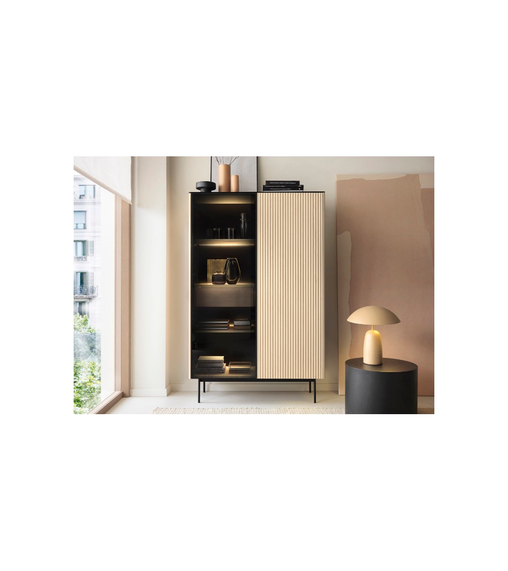 Vitrine ORTA WTSZ107 – Élégance contemporaine avec éclairage LED