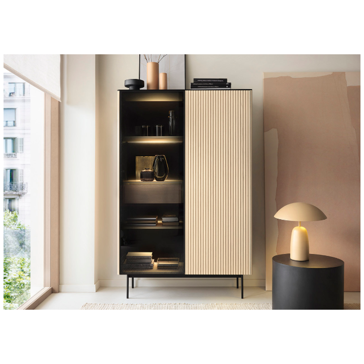 Vitrine ORTA WTSZ107 – Élégance contemporaine avec éclairage LED Vitrine ORTA WTSZ107 – Élégance contemporaine avec éclairage LED