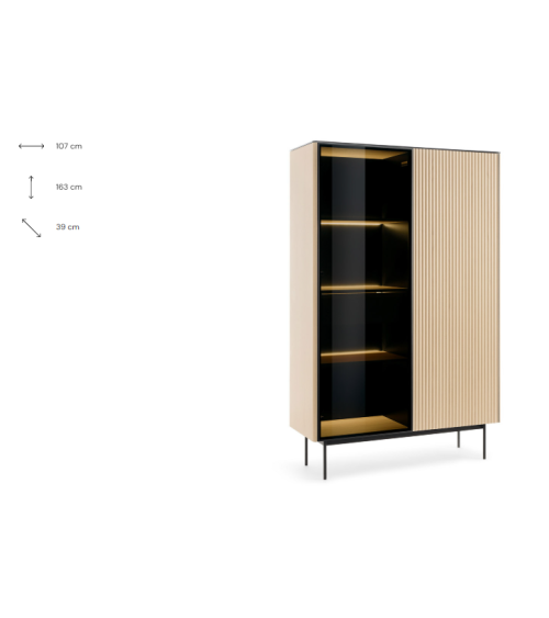 Vetrina ORTA WTSZ107 – Eleganza contemporanea con illuminazione LED