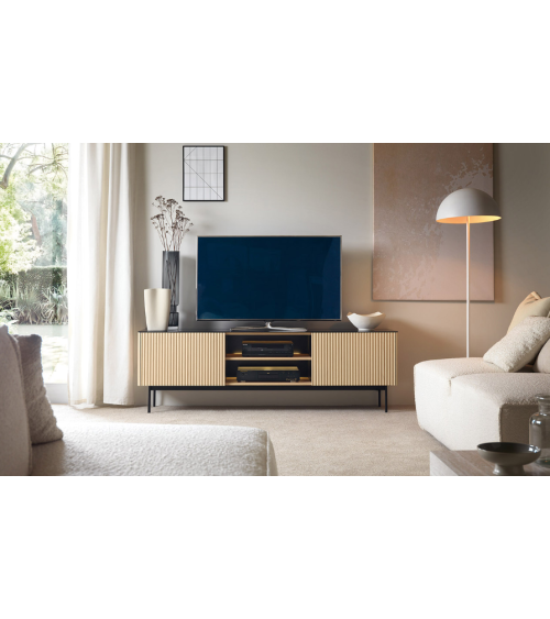 Meuble TV ORTA RTV180 – Élégance moderne avec éclairage LED