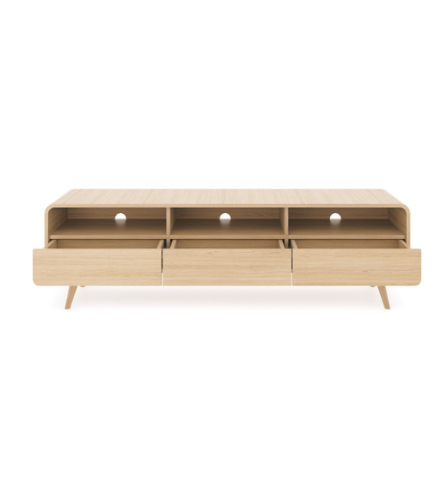 Conjunto de móveis para TV HELION – Cor Carvalho Vicenza
