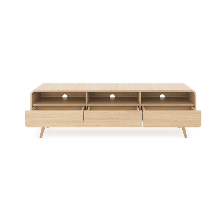 Conjunto de móveis para TV HELION – Cor Carvalho Vicenza