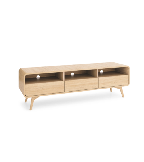 Conjunto de móveis para TV HELION – Cor Carvalho Vicenza