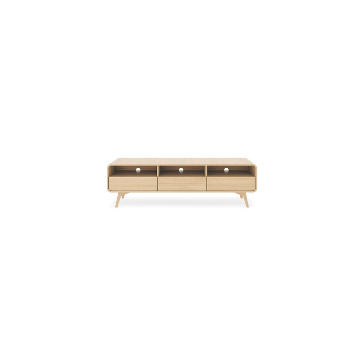 Conjunto de móveis para TV HELION – Cor Carvalho Vicenza