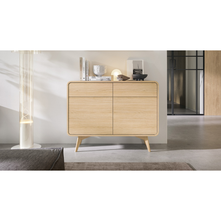 Conjunto de muebles para TV HELION – Color Roble Vicenza