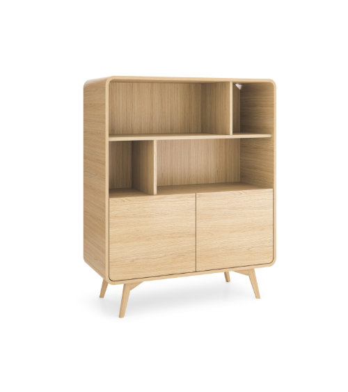 Conjunto de móveis para TV HELION – Cor Carvalho Vicenza