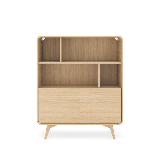 Conjunto de móveis para TV HELION – Cor Carvalho Vicenza